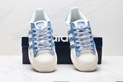 Adidas x Louis Vuitton Superstar Denim Blue Monogram