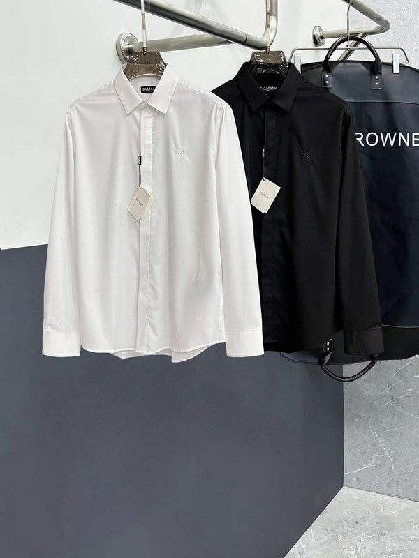 Balmain Paris Classic Black Dress Shirt
