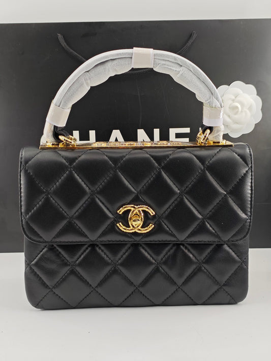 Classic Lambskin Top‑Handle Mini