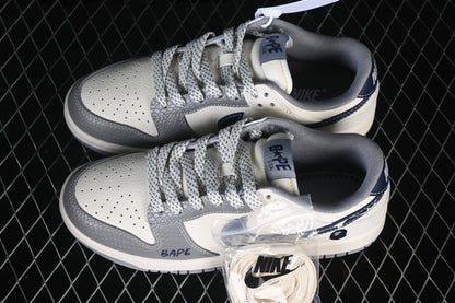 Grey & White Textured Low-Top SB duck