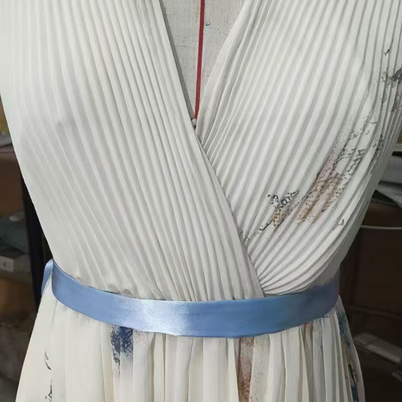 Flowy Ruffle Hem Summer Beach Dress