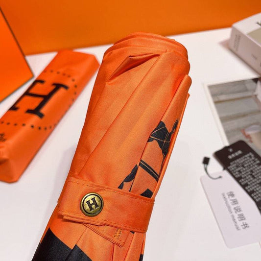 Hermès Multi-Color Silk Umbrella