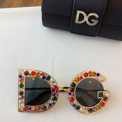 Luxury DG Jeweled Statement Sunglasses