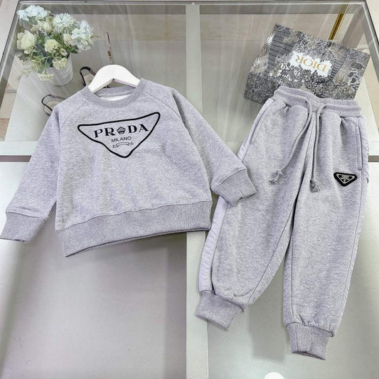 Prada Kids Grey Tracksuit Set