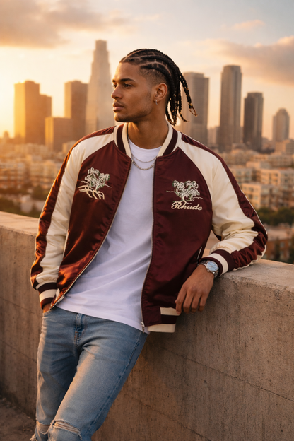 RHD02 Satin Bomber Jacket