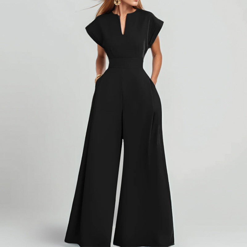 Jumpsuit Wide Leg A-Line Waist Tied Casual Summer Outfit