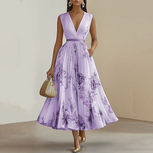 Flowy Ruffle Hem Summer Beach Dress