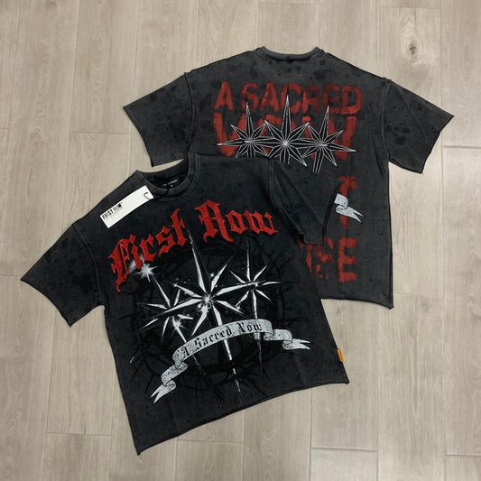 FIRST ROW A Sacred Vow Thornbush Stars Crop Tee