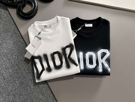 Dior Graffiti Logo T-Shirt Set (White & Black)