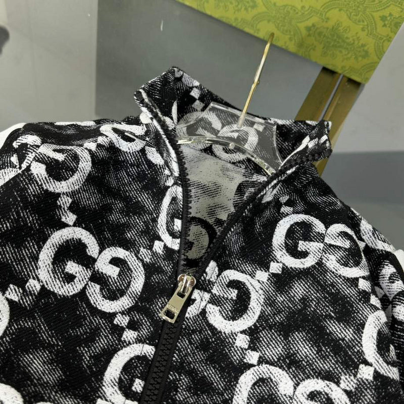 Gucci Kids Tracksuit Set (Black & White GG Monogram)