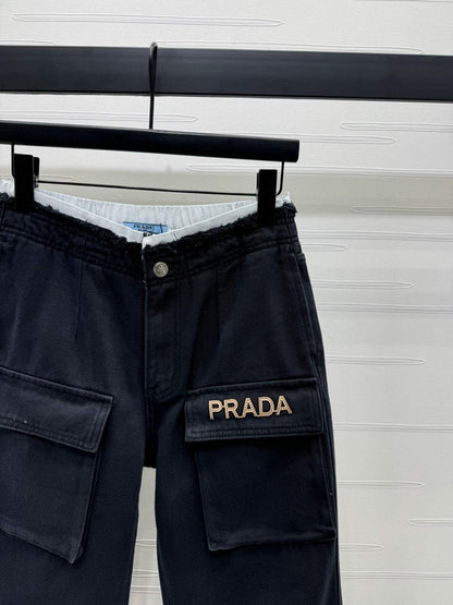 Prada Embroidered Cargo woman Pants