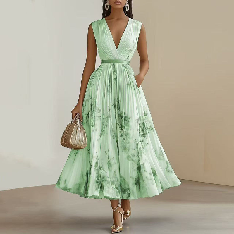 Flowy Ruffle Hem Summer Beach Dress