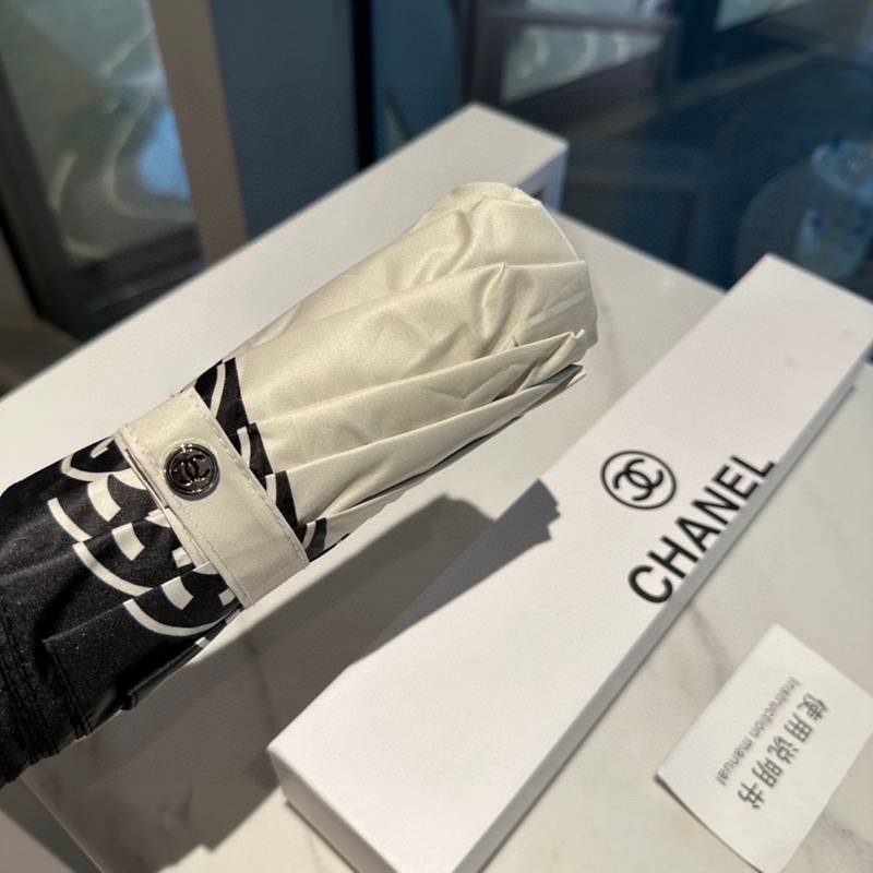 Chanel Black Quilted Umbrella
