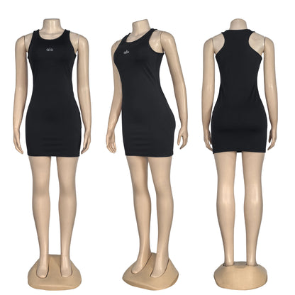 Urban Curve Mini Dress — Black, Beige, or Pink