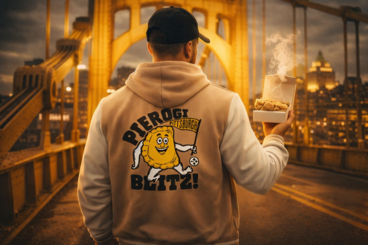 “Pierogi Blitz” Hooded Varsity Jacket