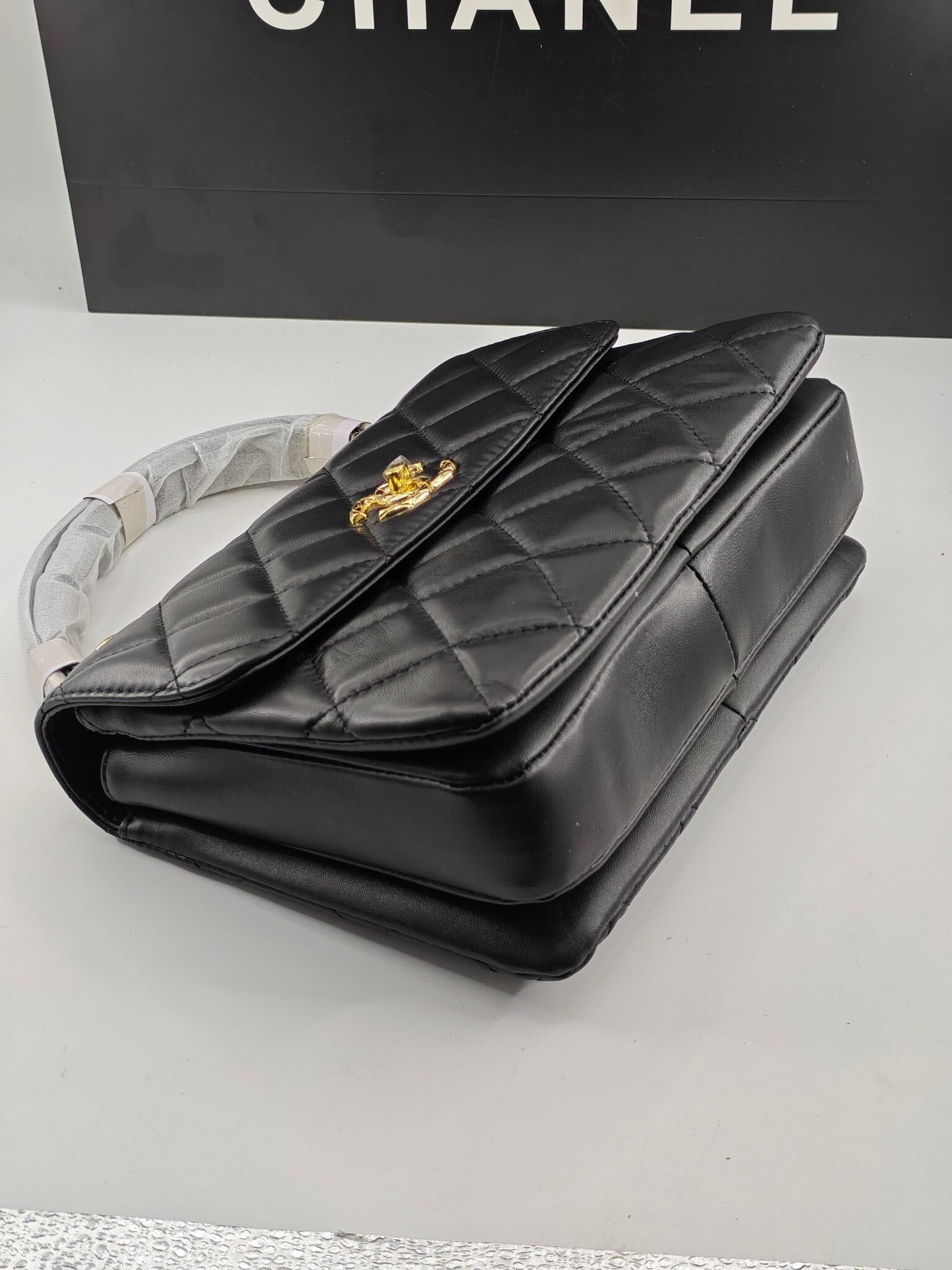 Classic Lambskin Top‑Handle Mini