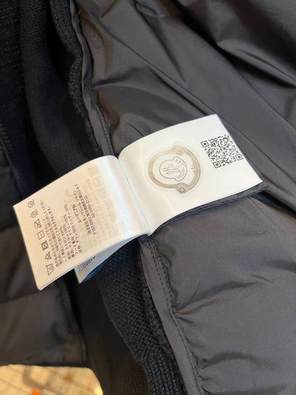 Moncler Black Puffer Knit Jacket