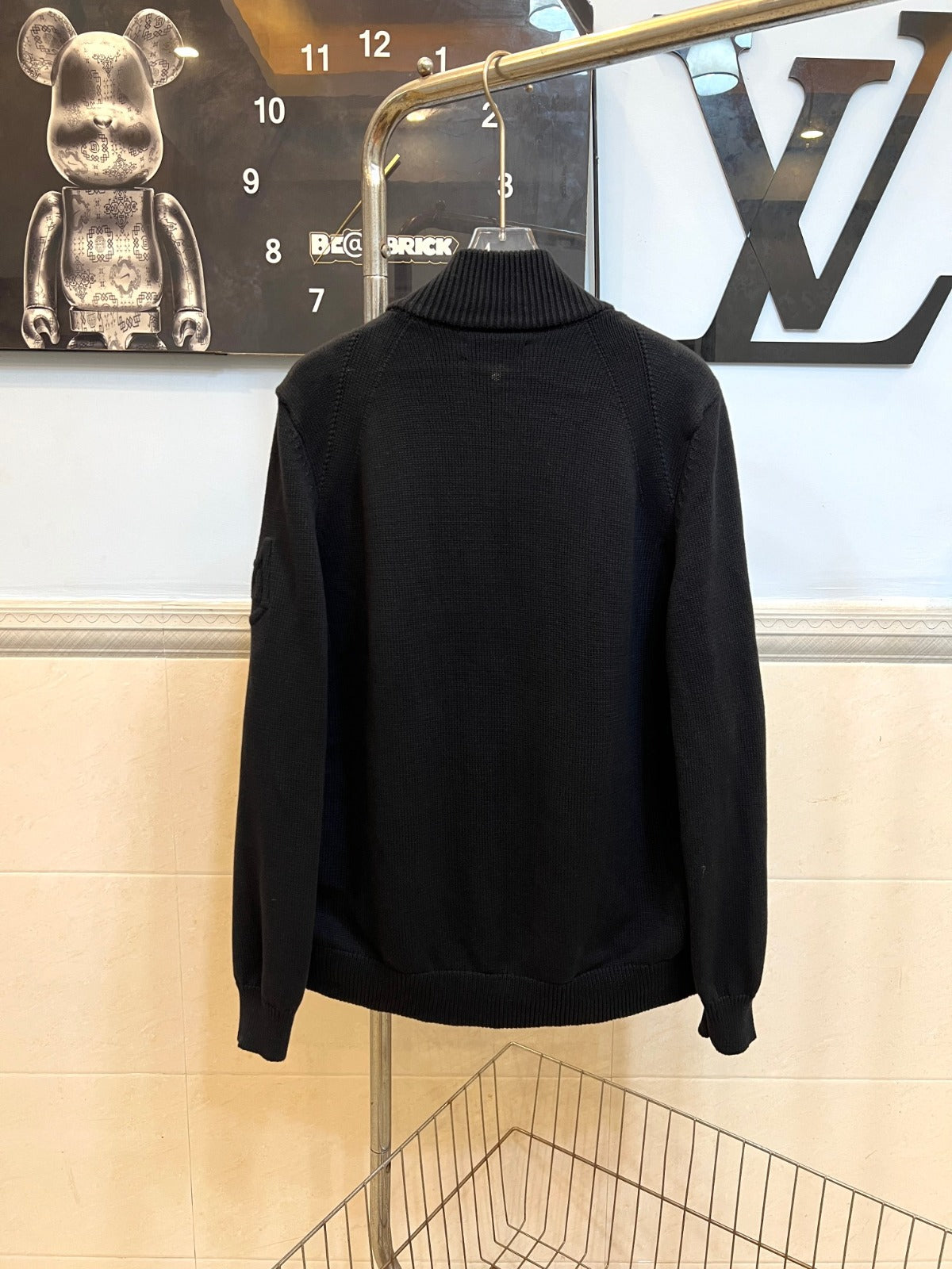 Moncler Black Puffer Knit Jacket