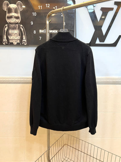 Moncler Black Puffer Knit Jacket