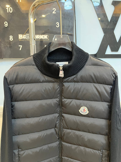 Moncler Black Puffer Knit Jacket