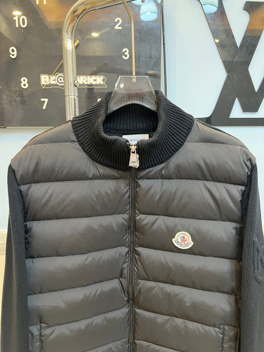 Moncler Black Puffer Knit Jacket