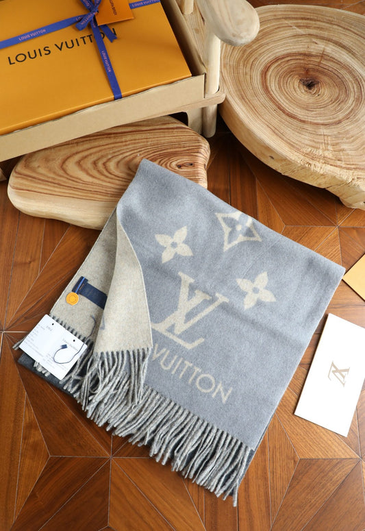 Louis Vuitton Monogram Wool Cashmere Scarf – Graphite Edition