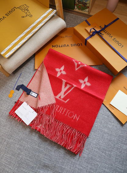 Louis Vuitton Monogram Wool Cashmere Scarf – Rouge Edition