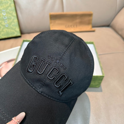 Gucci Embroidered Logo Cap – Midnight Black Edition