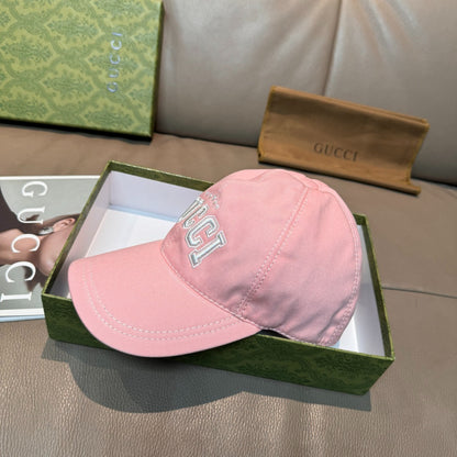 Gucci Embroidered Logo Cap – Rose Blush Edition