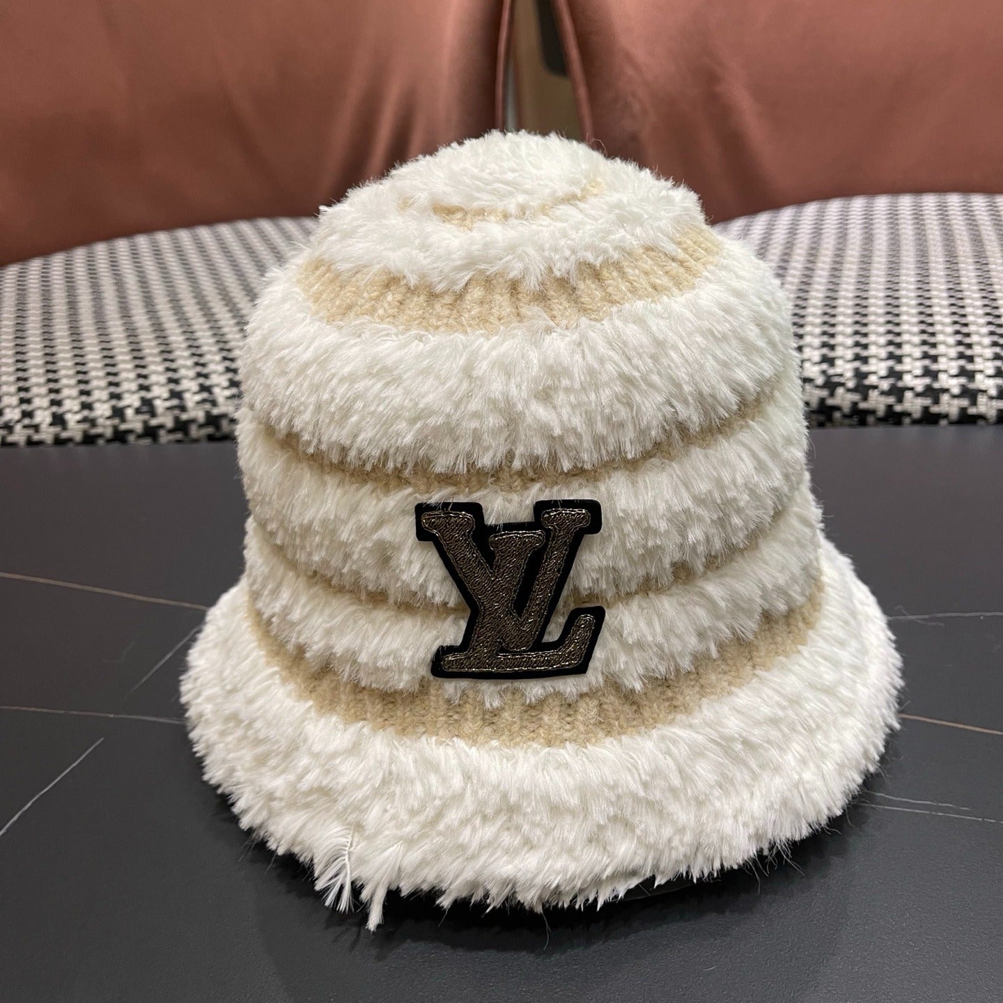 Louis Vuitton Furry Bucket Hat – Cream Edition