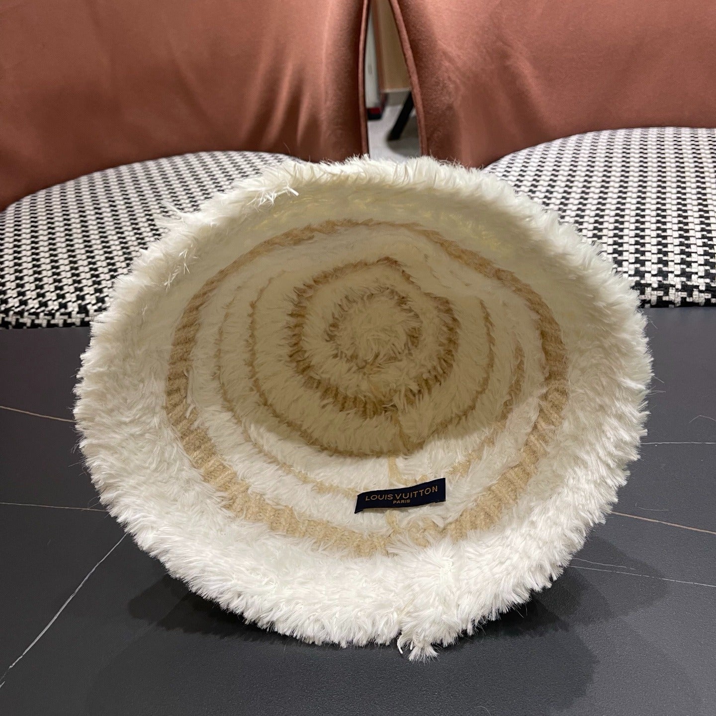 Louis Vuitton Furry Bucket Hat – Cream Edition