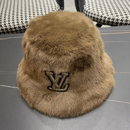 Louis Vuitton Furry Bucket Hat – Mocha Edition