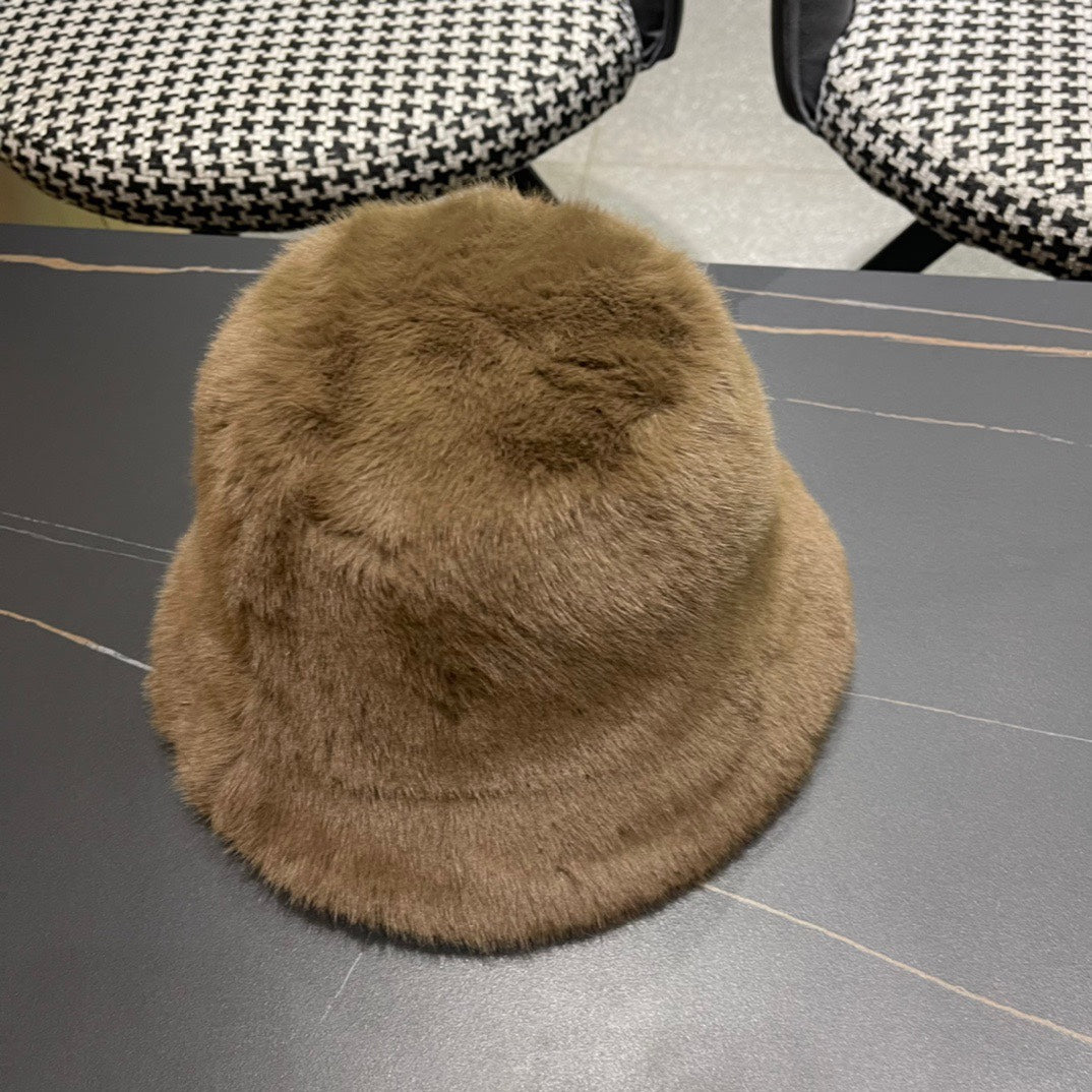 Louis Vuitton Furry Bucket Hat – Mocha Edition