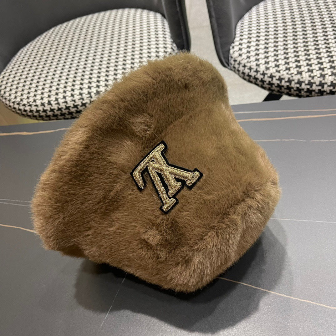 Louis Vuitton Furry Bucket Hat – Mocha Edition