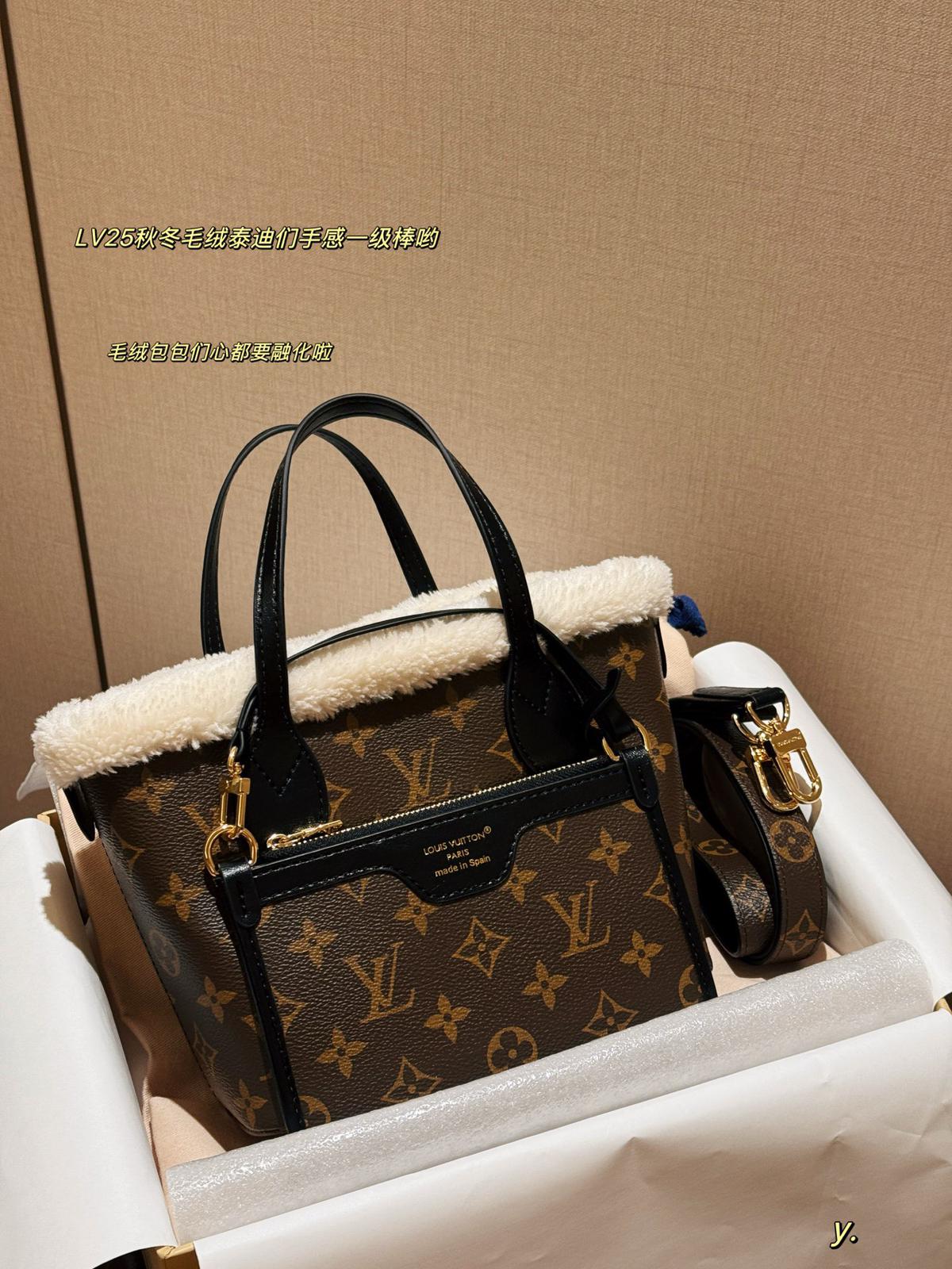 Luxury Speedy Soft Shearling Carry-All Bag