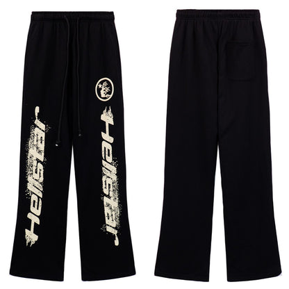 Luxury Graphic Hoodie & Wide-Leg Sweatpants Set
