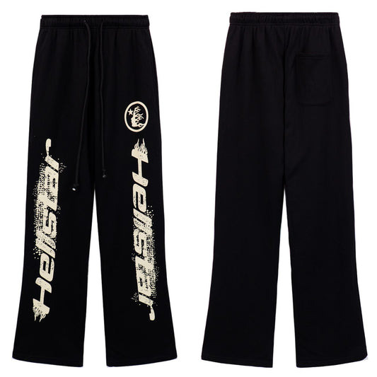 Luxury Graphic Hoodie & Wide-Leg Sweatpants Set