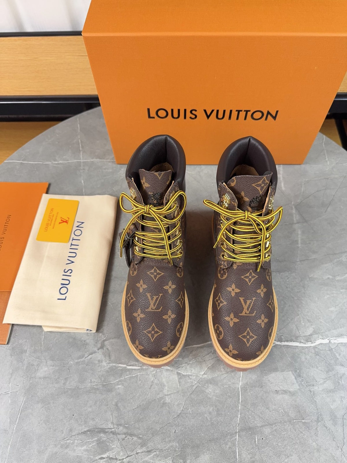 Louis Vuitton Timbs Eclipse Combat Boots