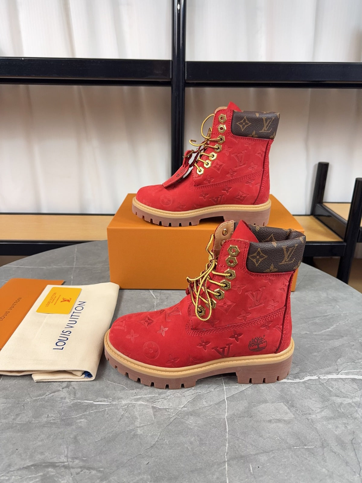 Louis Vuitton Timbs Eclipse Combat Boots