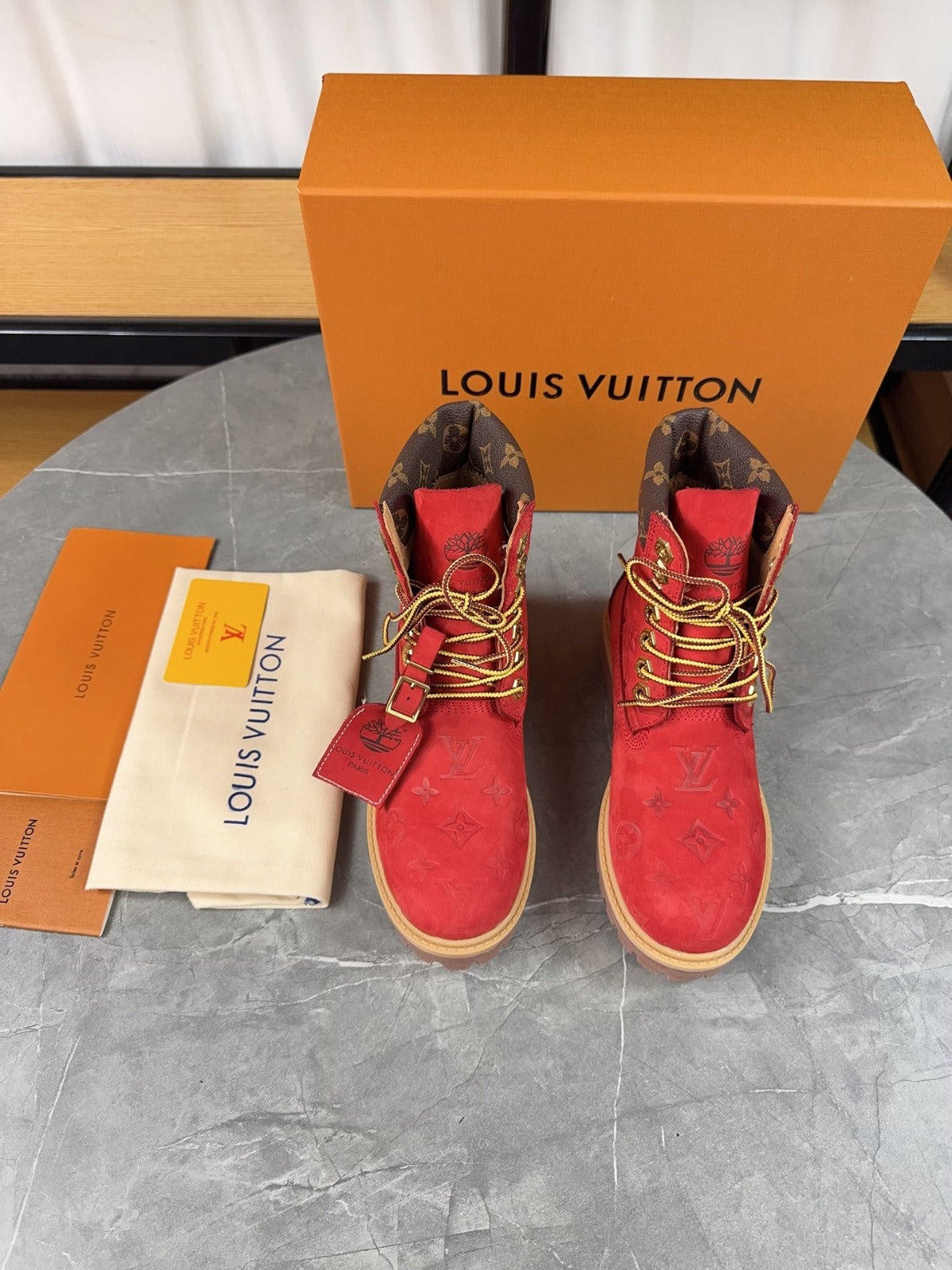 Louis Vuitton Timbs Eclipse Combat Boots