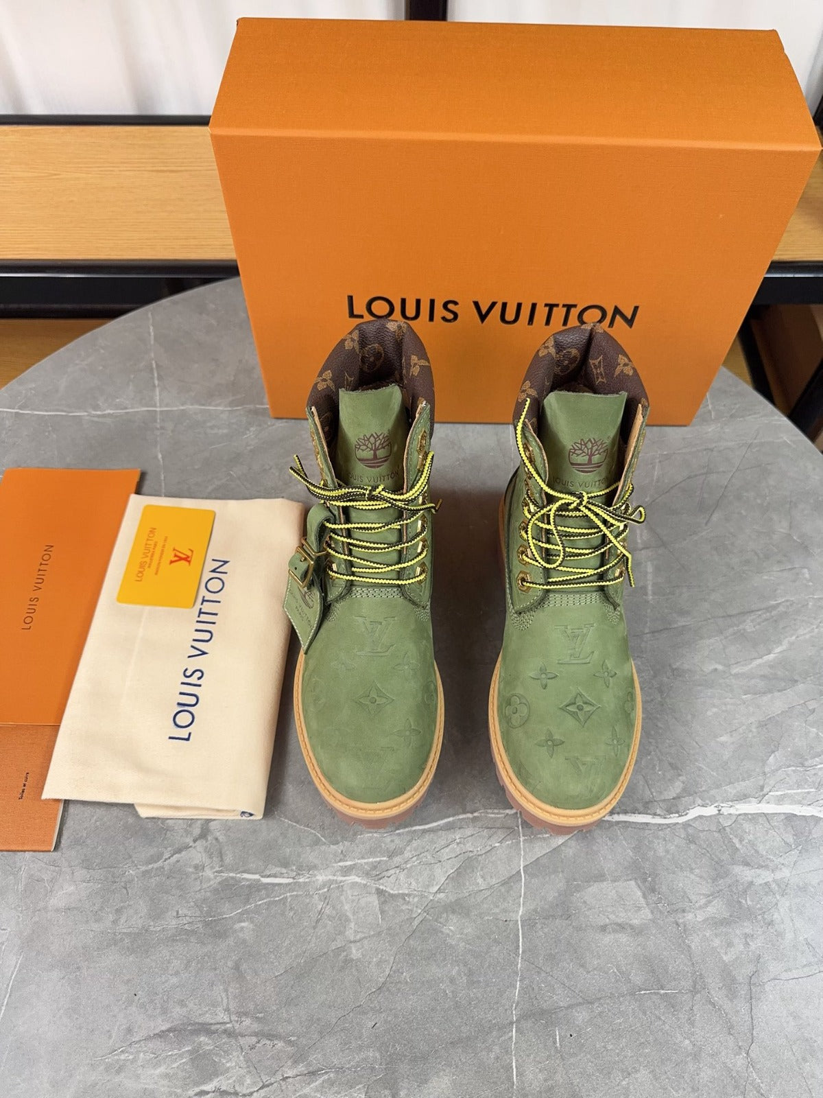 Louis Vuitton Timbs Eclipse Combat Boots