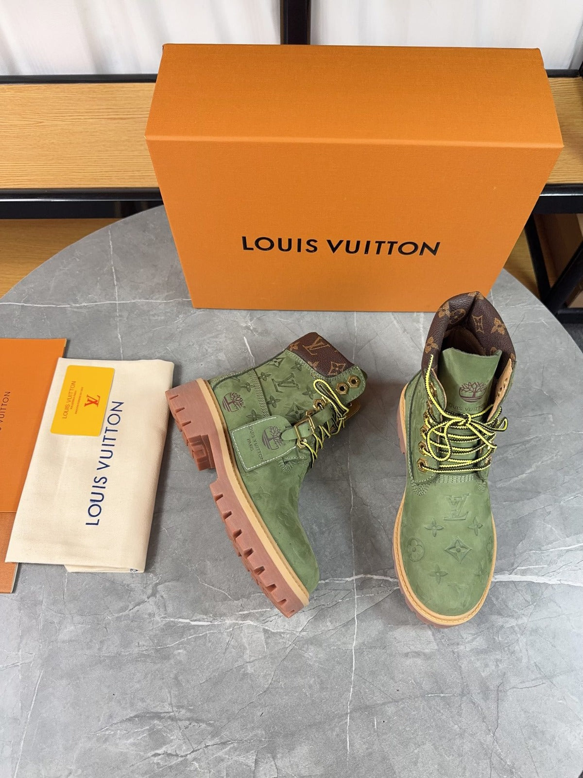 Louis Vuitton Timbs Eclipse Combat Boots