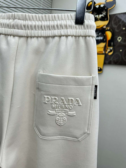 Prada Milano Logo Cotton Joggers