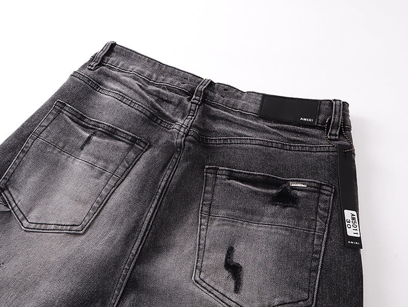 Washed Black Baggy Denim Pants
