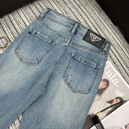 Prada High-Waisted Flared Jeans