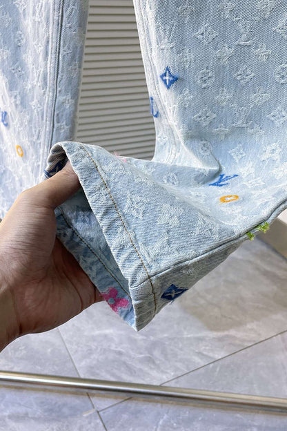 Louis Vuitton X Tyler the Creator Monogram Denim Jacket & Jeans Set