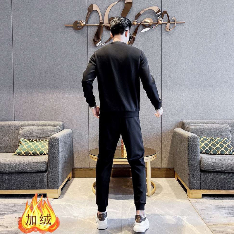 Balmain Paris Logo Tracksuit – Black with Yellow Emblem