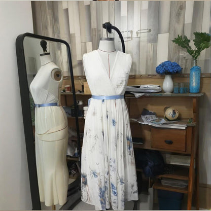 Flowy Ruffle Hem Summer Beach Dress