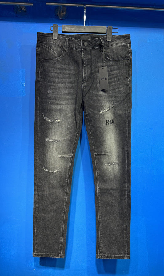 Luxury Washed Slim-Fit Denim Jeans