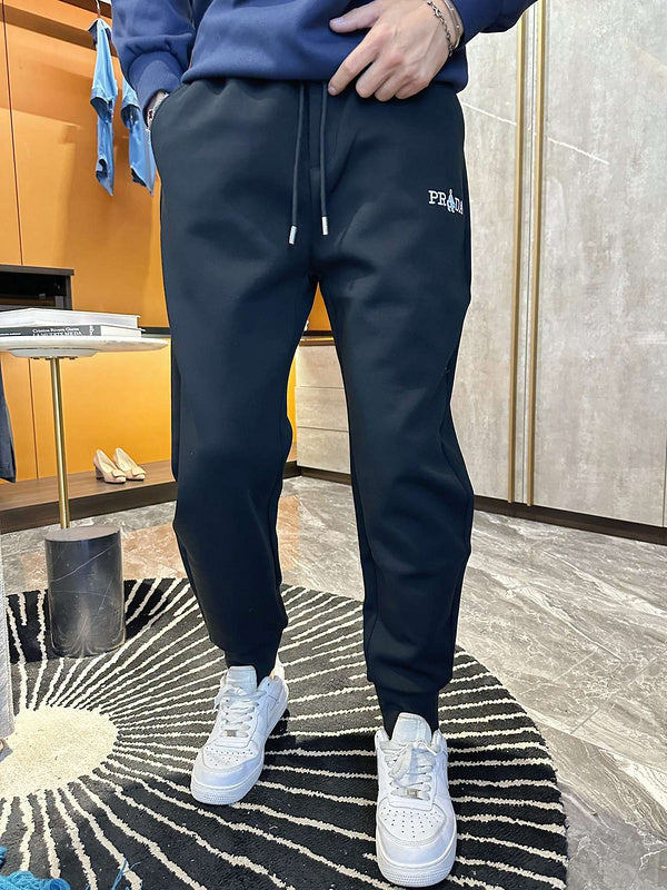 Prada Technical Cotton Joggers with Logo Pocket